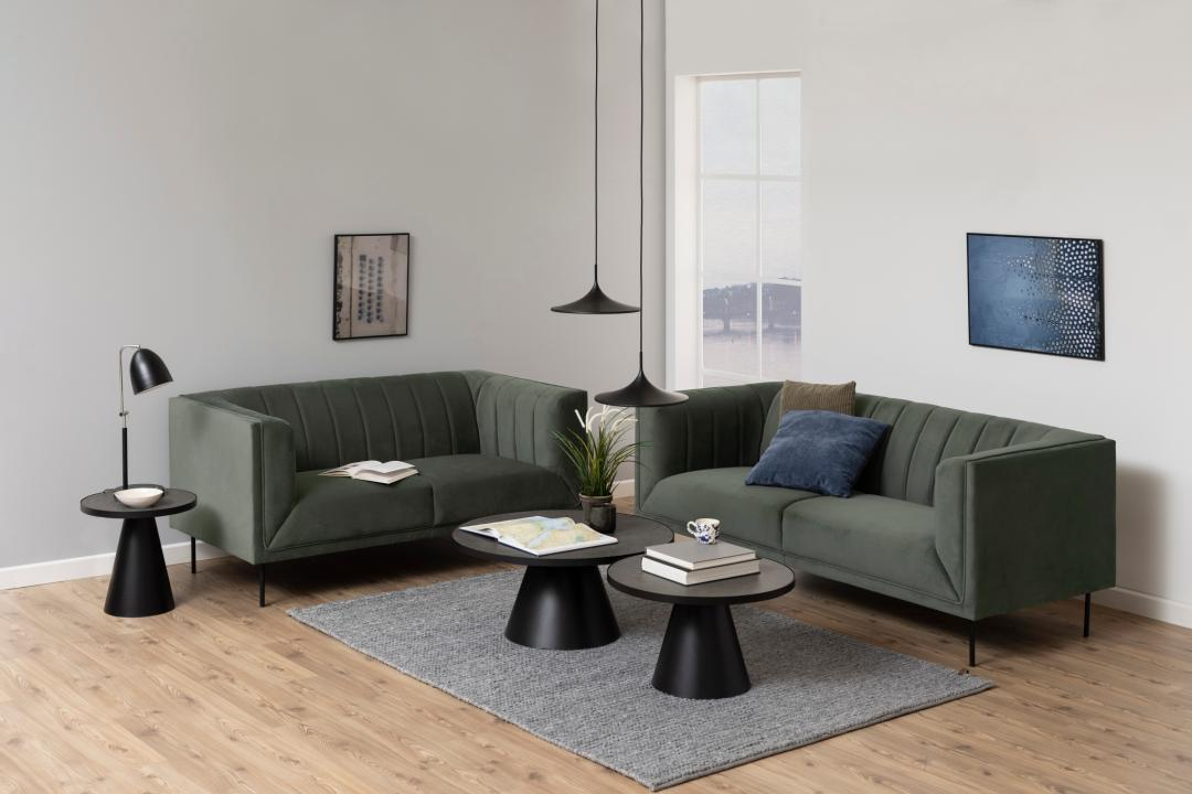 Leeds Salontafel - Ø45 cm - Zwart Keramiek