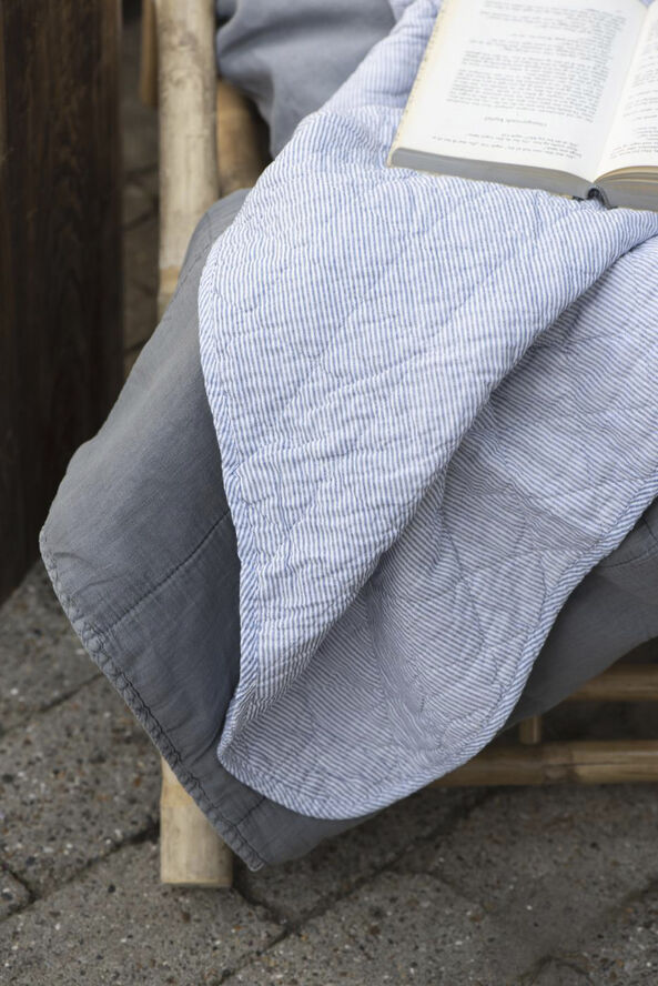 Ib Laursen Quilt støvblå Blå