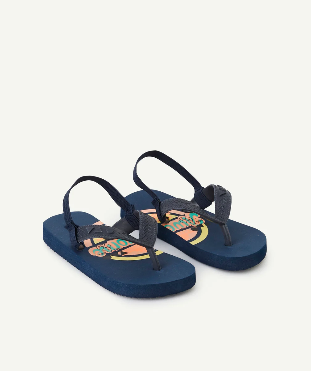 tong garçon motif bleu et orange thème californie
