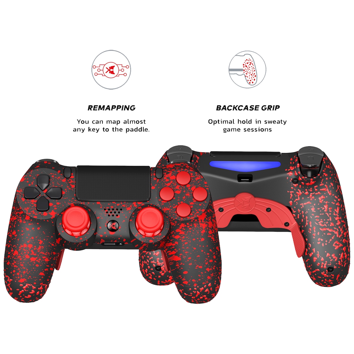 King PS4 trådløs kontroller (nebula red)