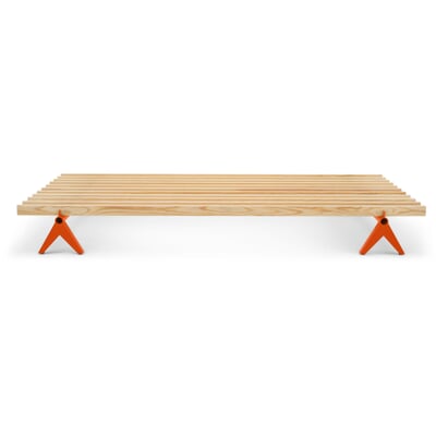 Bett Simplon - 90 cm, RAL 2001 Rotorange