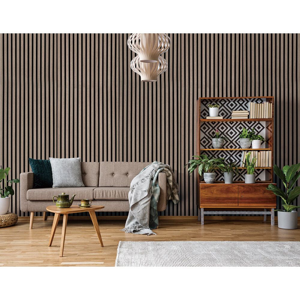 AKUSTIKKPANEL VILLA GRÅ EIK 2440X605X22MM