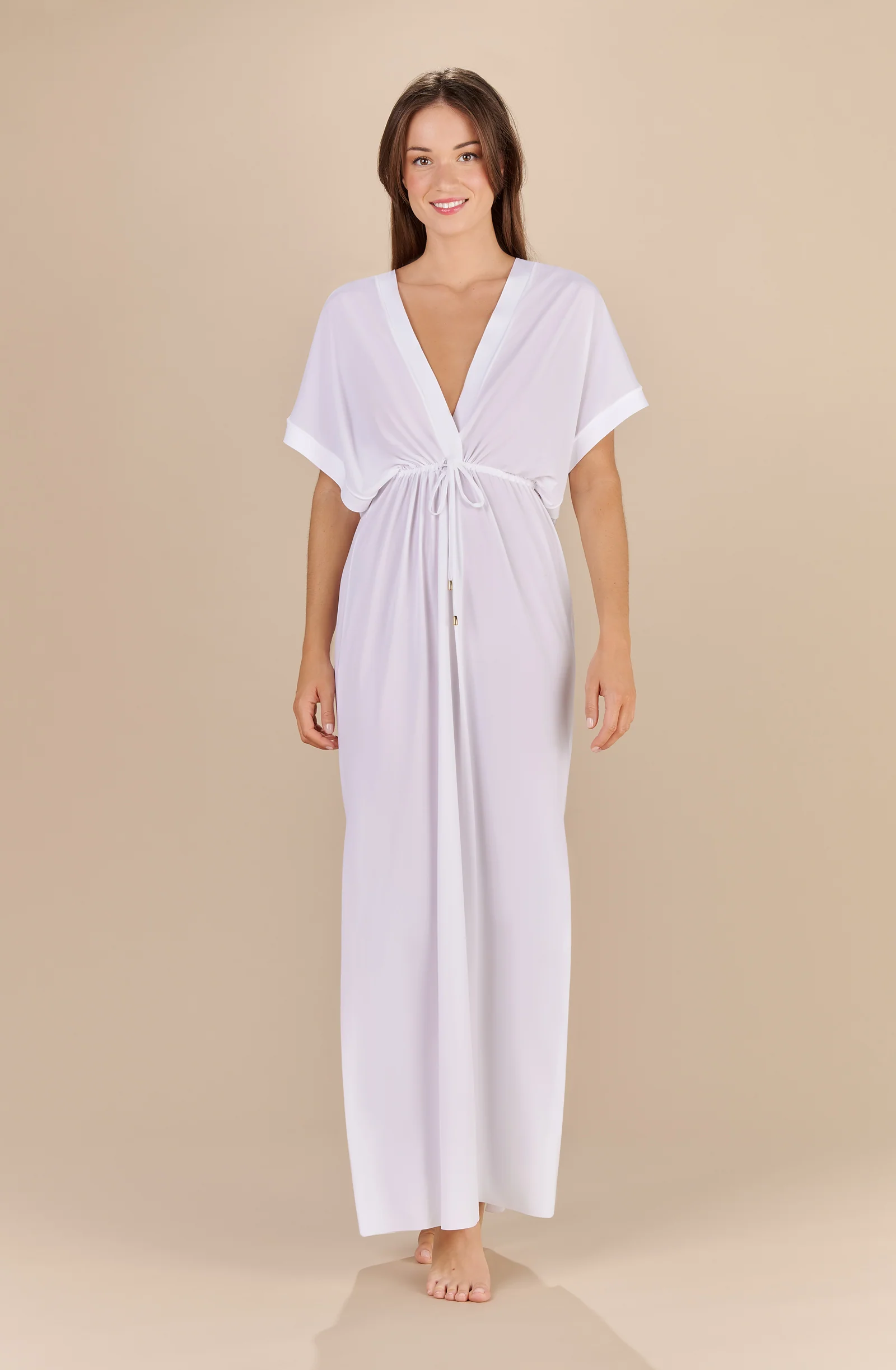 lyra Robe longue fendue sur les côtés blanc Blanc