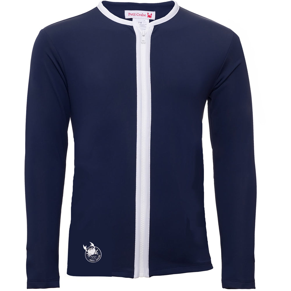 Køb Petit Crabe Blue Basic Lynlås Uv-Swim Bluse L/S