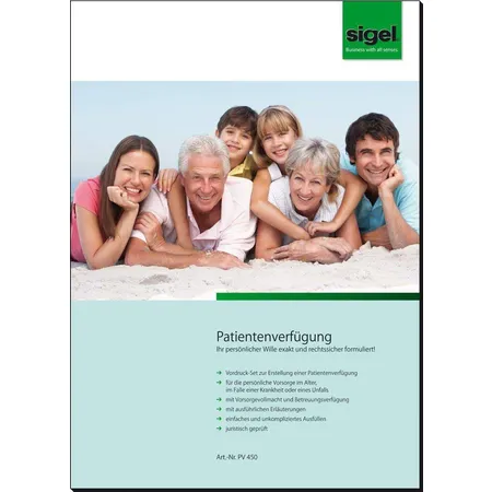 Sigel PV450 Patientenverfügung, A4, 1 Set