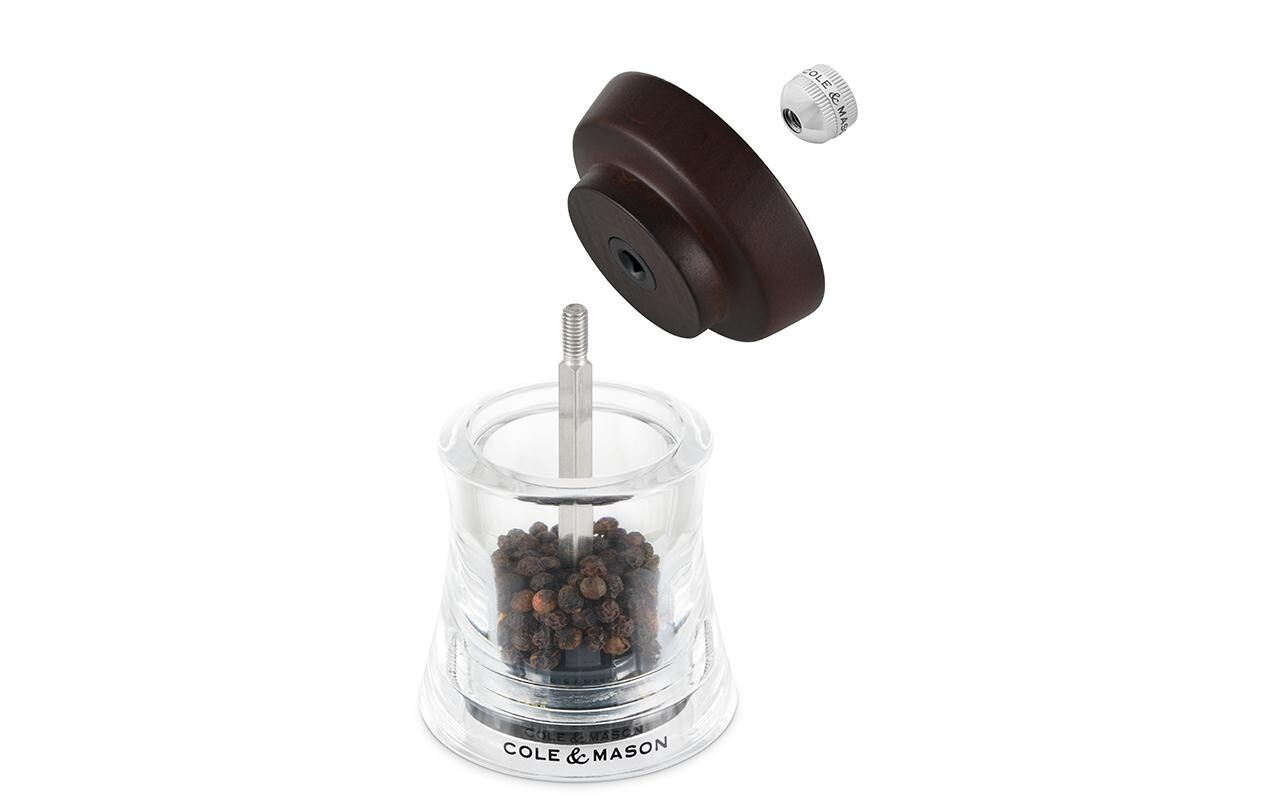 Pfeffermühle Holborn 9.5 cm, Dunkelbraun/TransparentGewürzmühle für Pfeffer