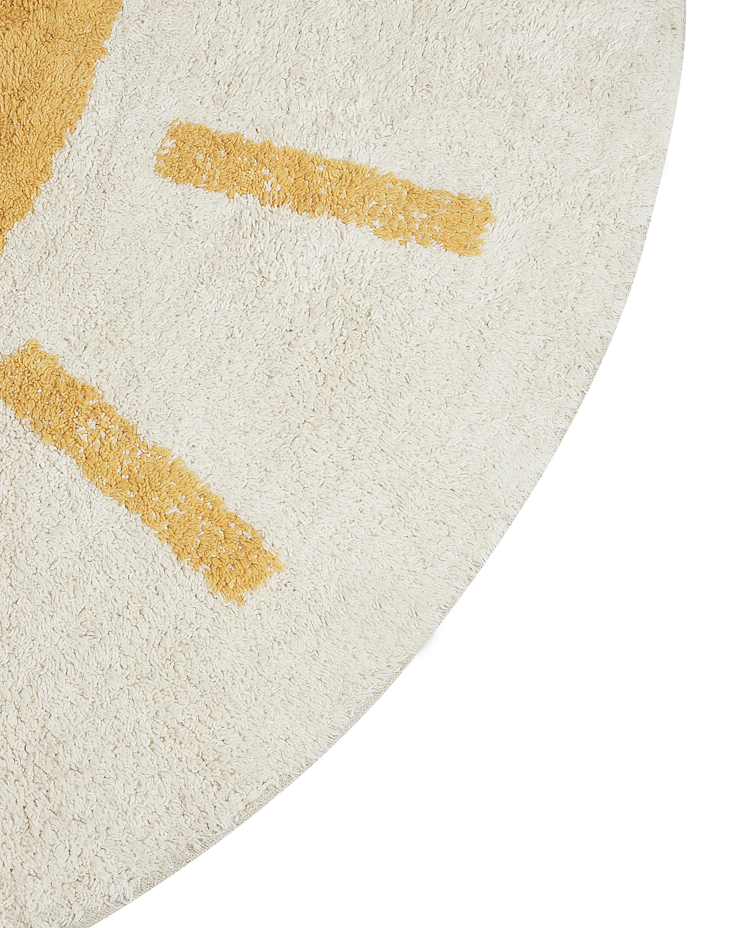 Kindervloerkleed BAIKER Beige ø 140 cm Katoen