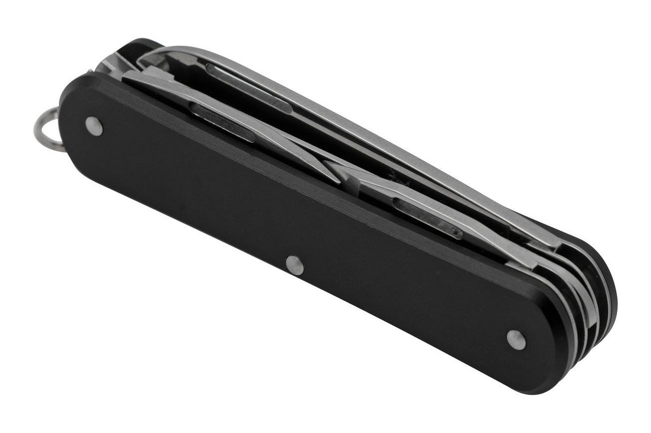 FOX Vulpis 4-Tools FX-VP130-S4BK, N690Co, Aluminium Black, Zwitsers zakmes