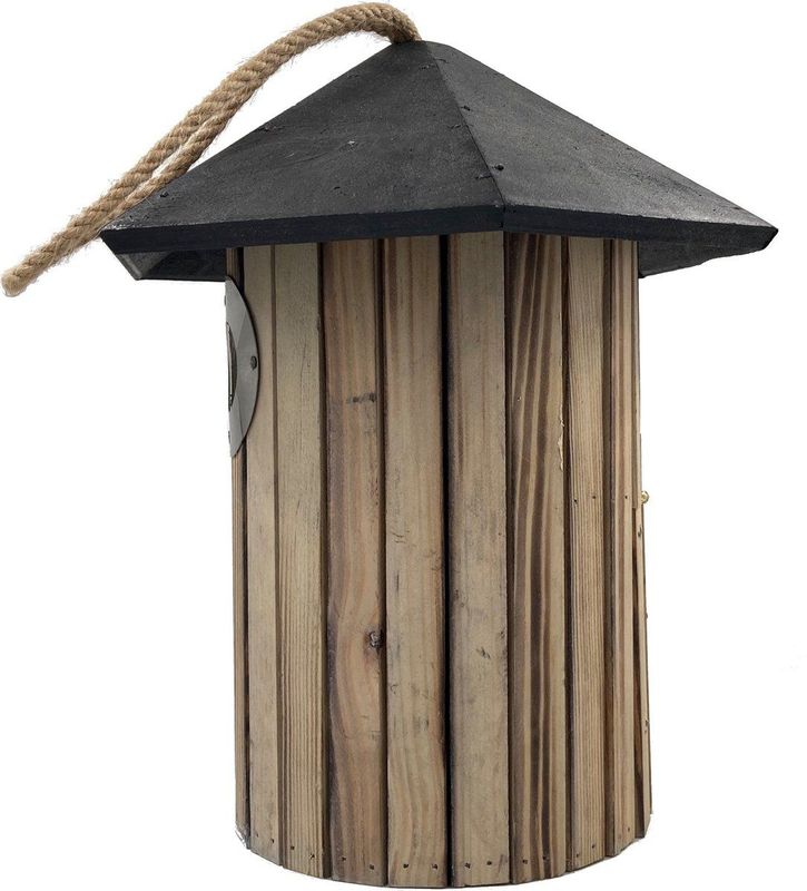 GARDEN SPIRIT Vogelhuisje hangend aan touw  Nestkast rond Ø 16 x 30 cm