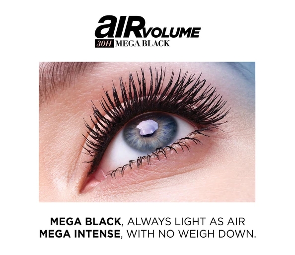 L'ORÉAL PARIS Air Volume 30H Mega Black MascaraBlack