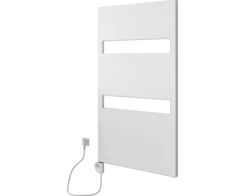 SCHULTE Turin elektrische handdoekwarmer, verwarmingselement links, 50,5 x 114,3 cm, 600 W, met 3 verstelbare verwarmingselementen, wit