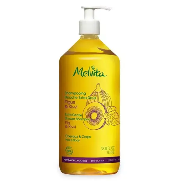 Melvita Essentials Shampoo de Banho Extra Suave Orgânico 1L
