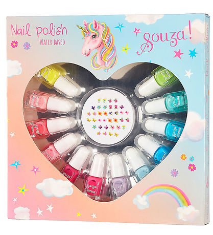 Souza Nagellack - Geschenkbox - 12 Farben m. Aufkleber