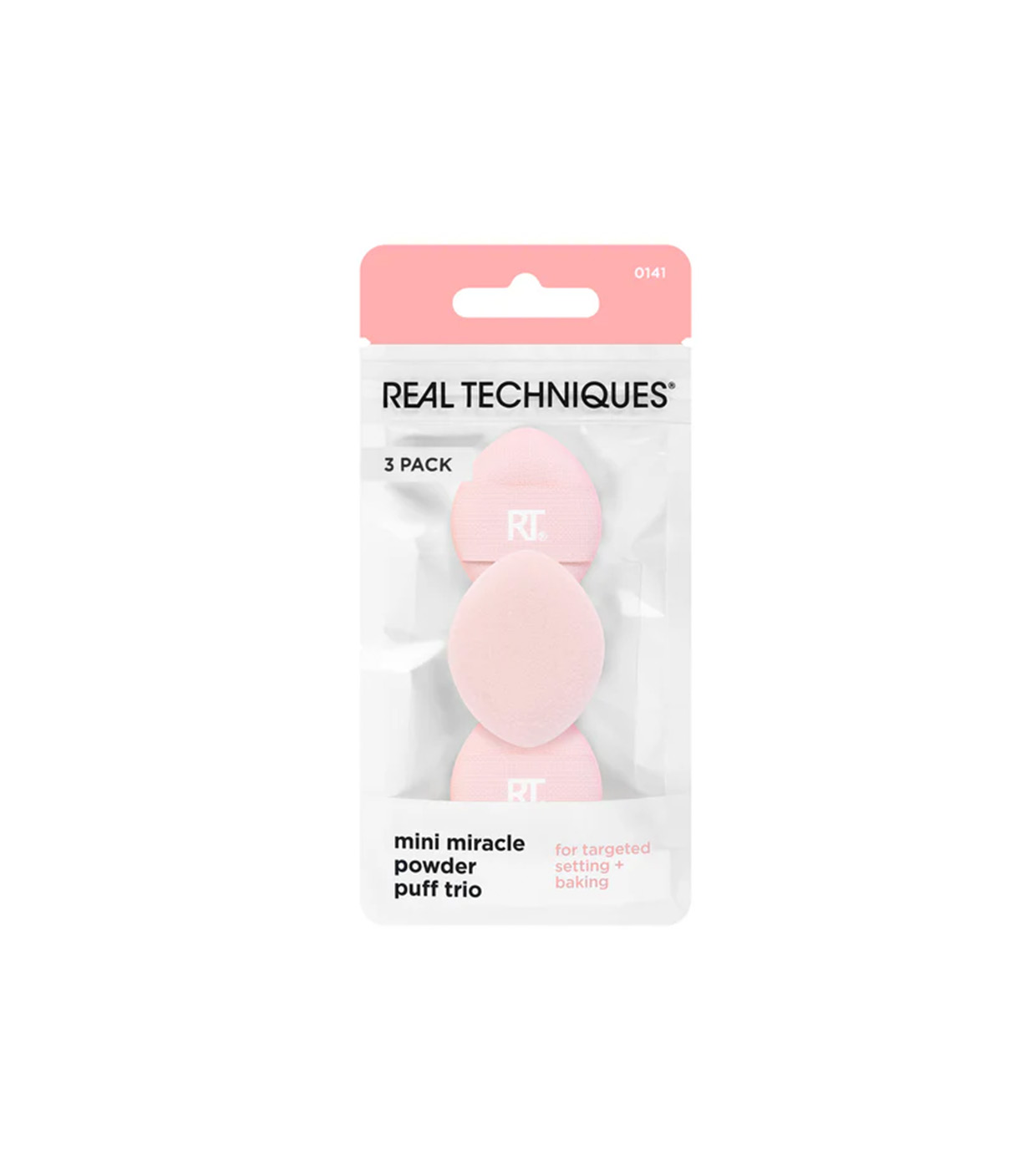 Real Techniques - Trio de Mini Puffs de Maquiagem em Pó Miracle