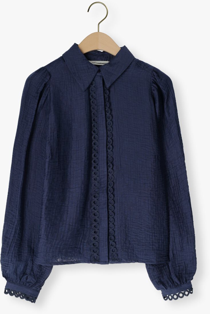 donkerblauwe co'couture tops & t-shirts tassy lace shirt