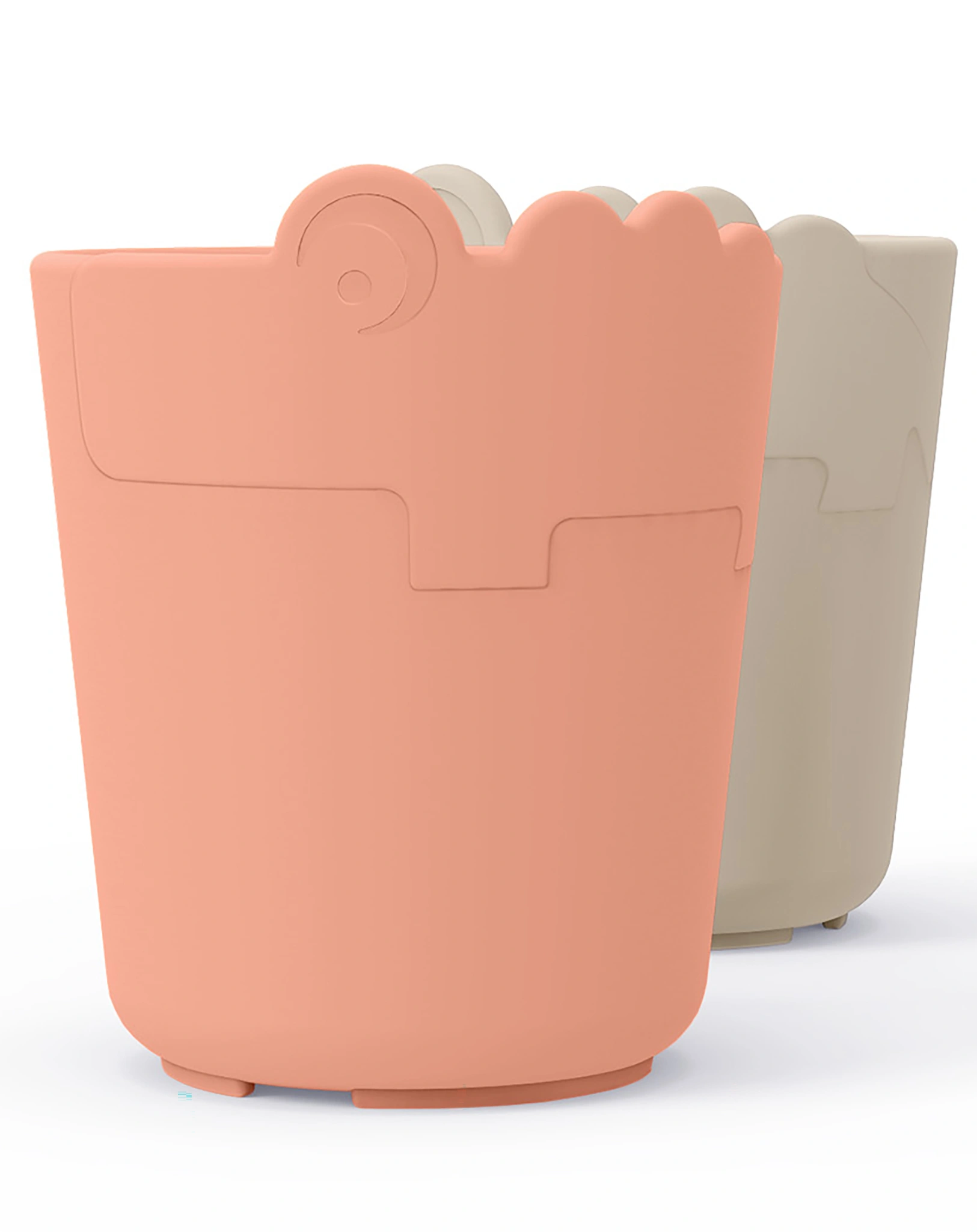 Kunststoff-Becher KIDDISH - CROCO 2er Pack in sand