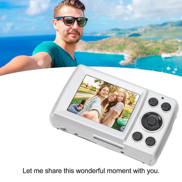 1080P, 16 MP kompakt digitalkamera med 2,4-tommer skærm