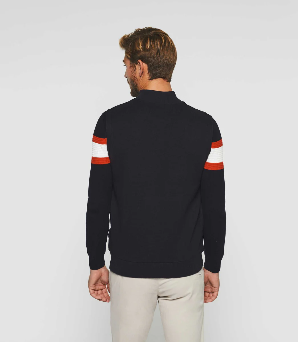 Veste zippée sans manches marine 