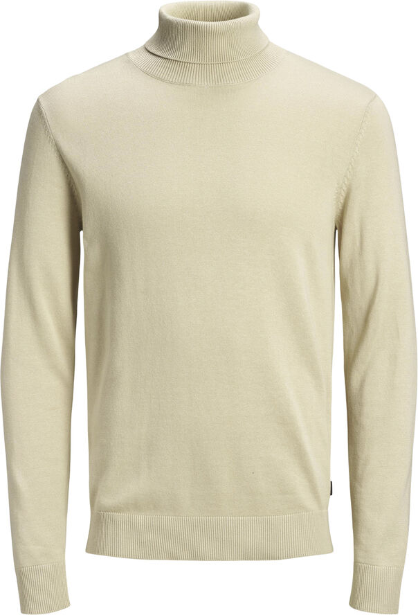 Jack & Jones JJEEMIL KNIT ROLL NECK NOOS Oatmeal/melange