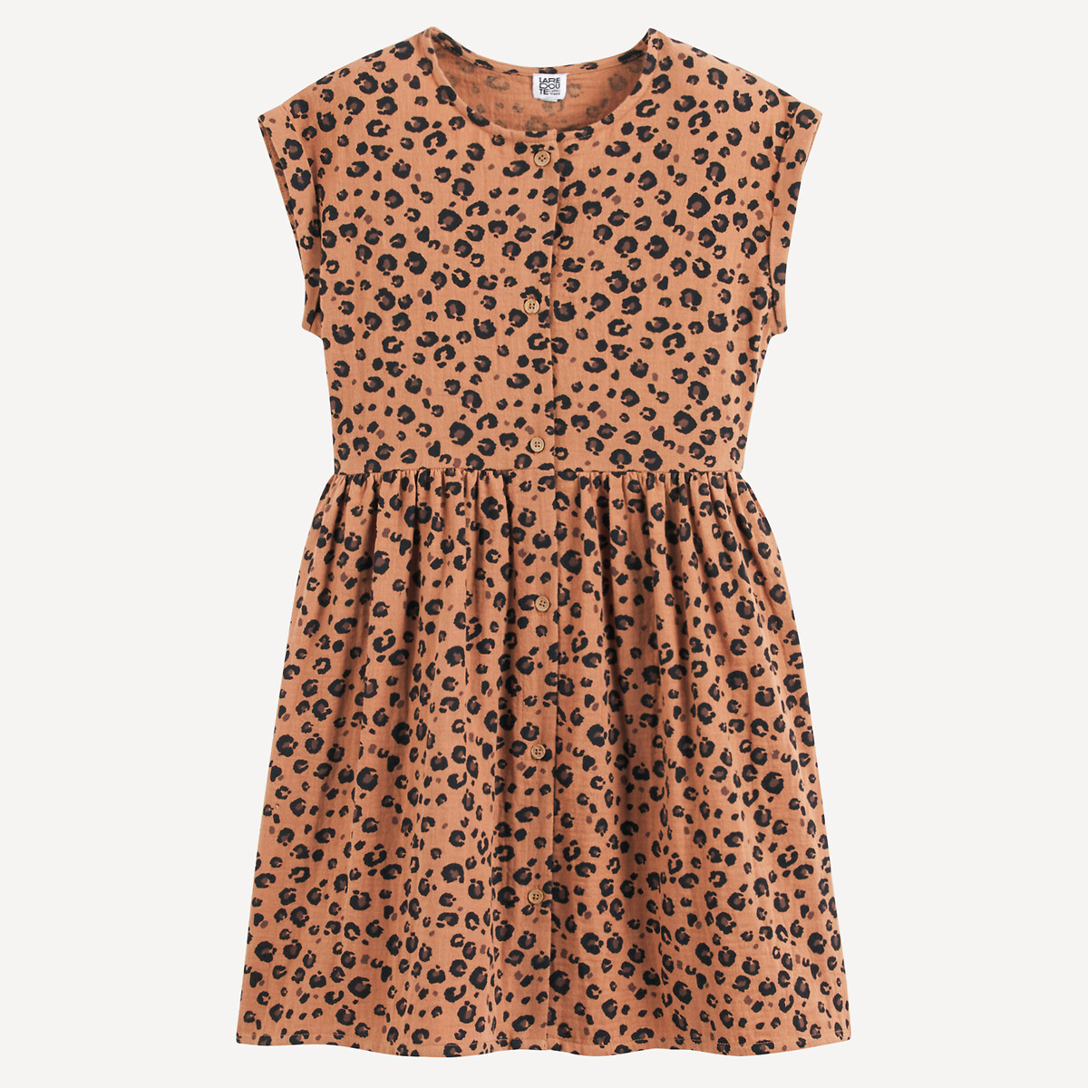 COLEÇÃO LA REDOUTE<br>Vestido amplo sem mangas com estampa de leopardo