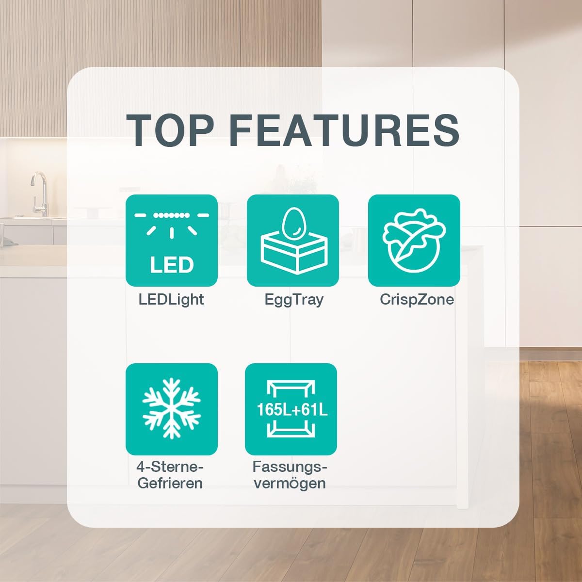 Gorenje RF414EPS4 Doppeltürkühlschrank mit Gefrierteil oben, 165 Liter Kühleil, 41 Liter Gefrierteil, LED Innenbeleuchtung, Energieeffizienzklasse E, 143,6cm x 55cm, silber