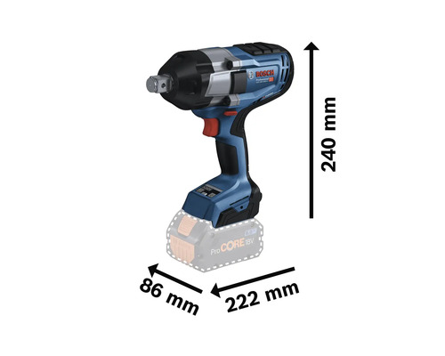 Bosch Professional Connectivity GDS 18V-1050 HC BITURBO accu-slagschroevendraaier, inclusief Bluetooth Low Energy module GCY 42, zonder accu en lader