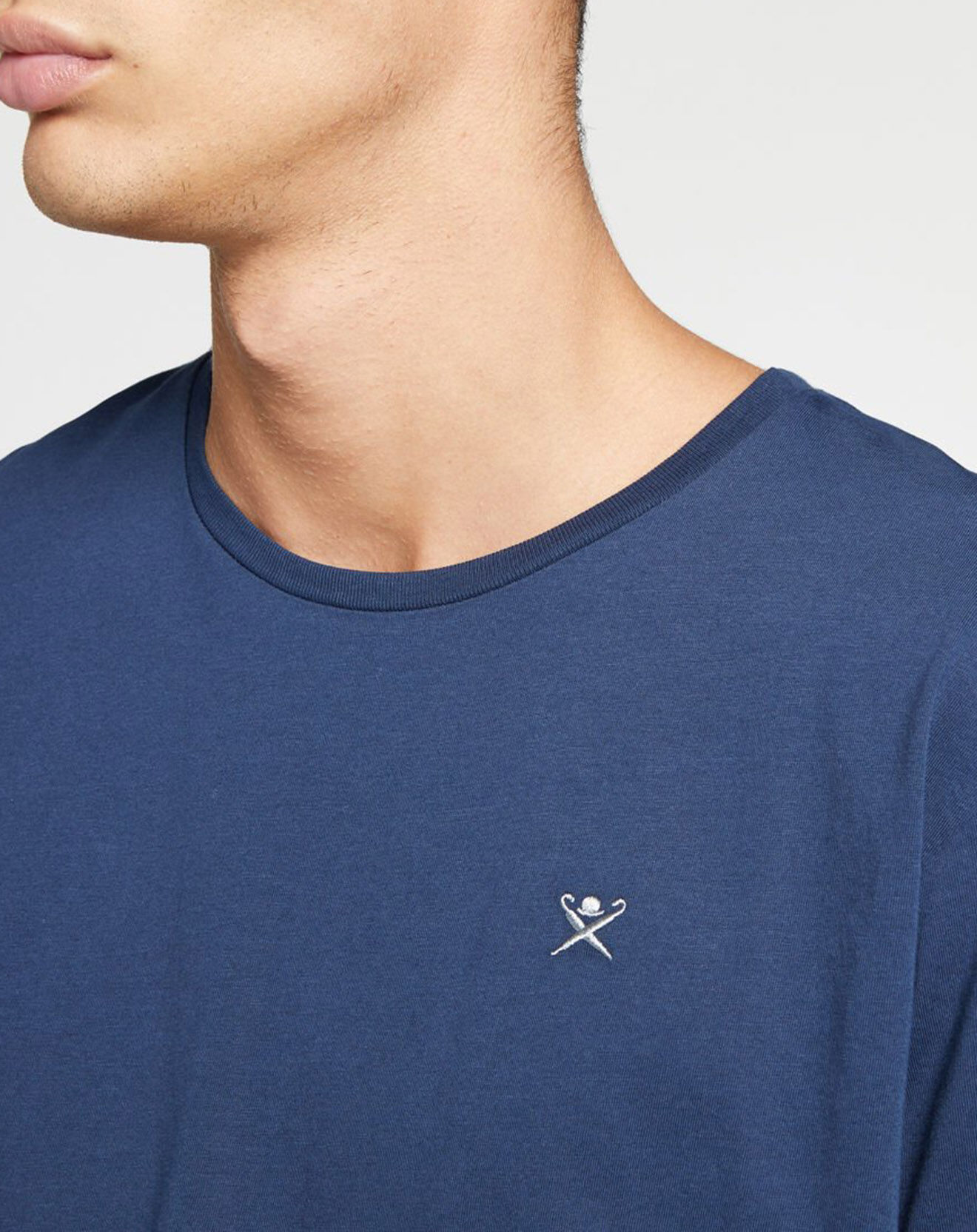 Hackett London T-Shirt Uni Logo bleu foncé