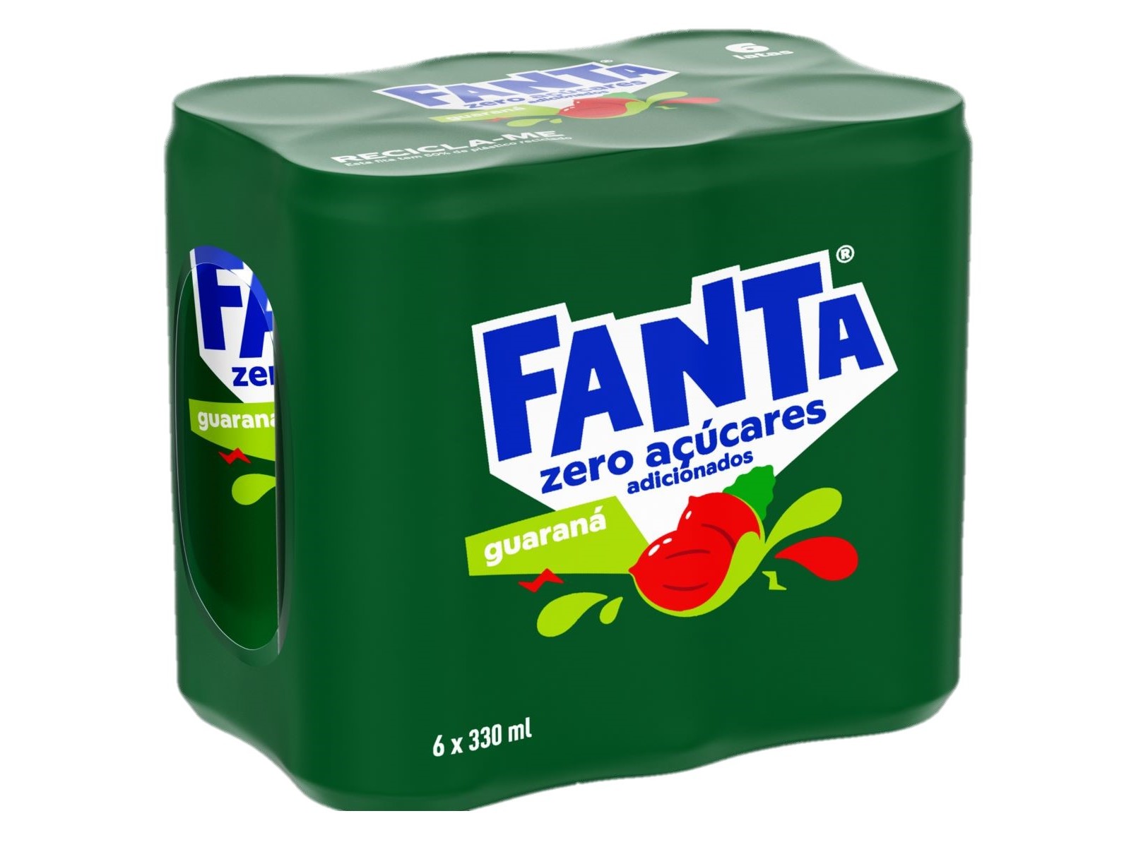 REFRIGERANTE COM GÁS FANTA GUARANÁ ZERO LATA 6X0.33L