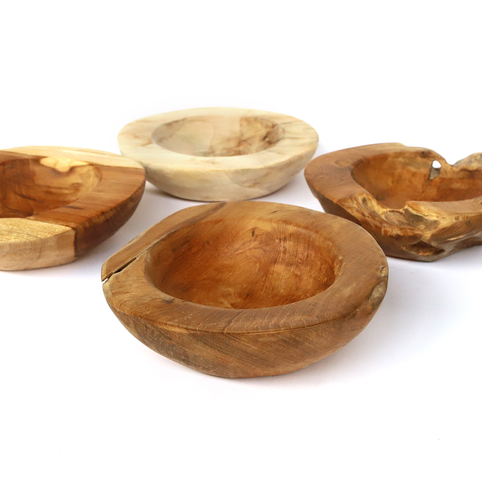 Schale 'Wilka' aus Teak, Ø ab 20 cm, H ab 5,5 cm von fischer's lagerhaus