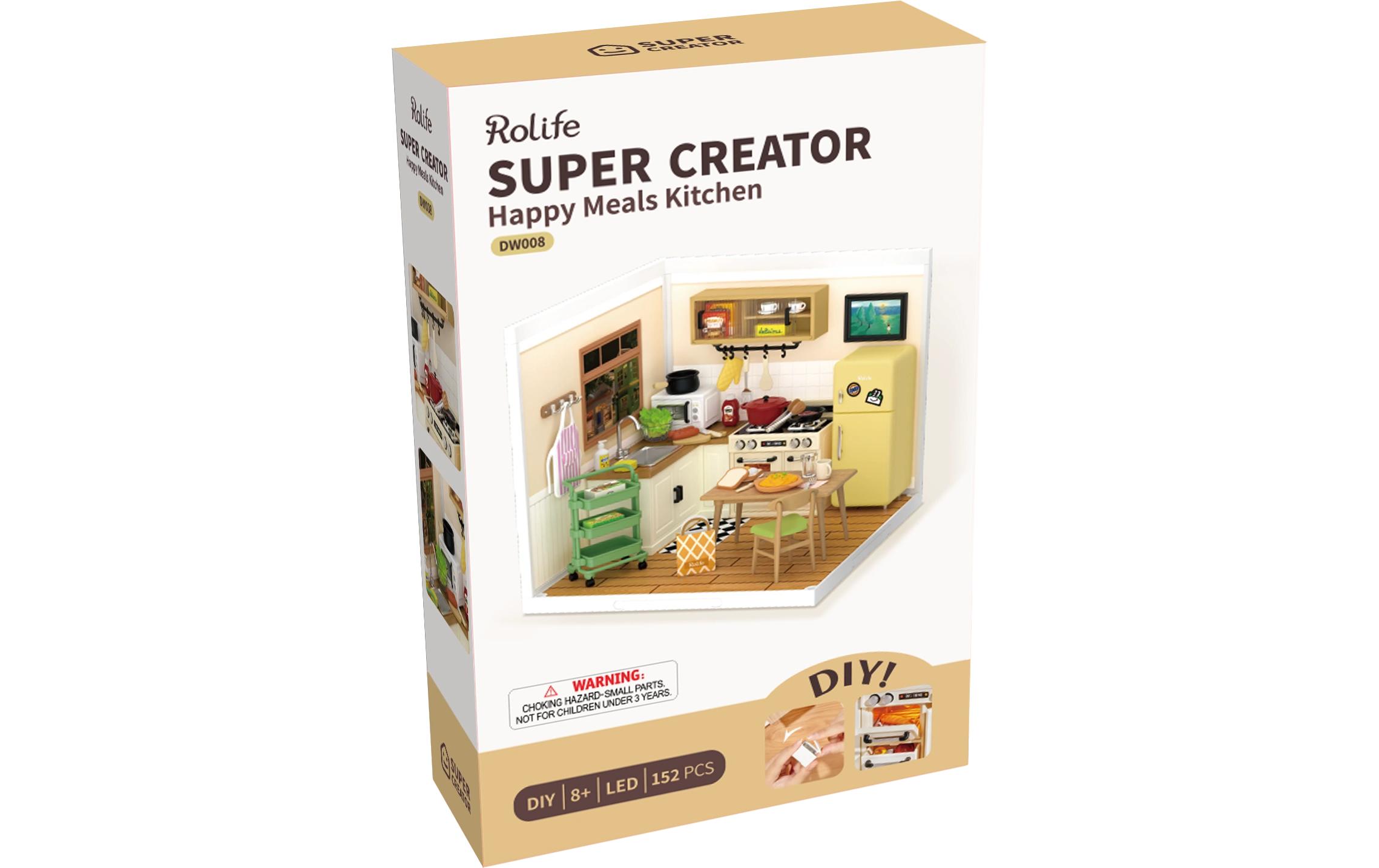 Bausatz Fröhliche Mahlzeiten Küche3D-Puzzle aus lasergeschnittenen Holzteilen