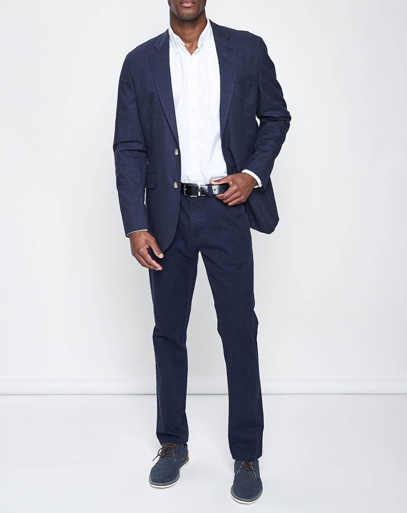 Hackett London Veste Stretch prince-de-galles bleue