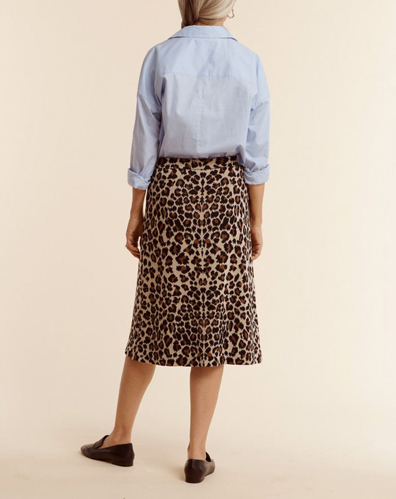 Devernois Jupe midi en Laine mélangée Impala beige/marron