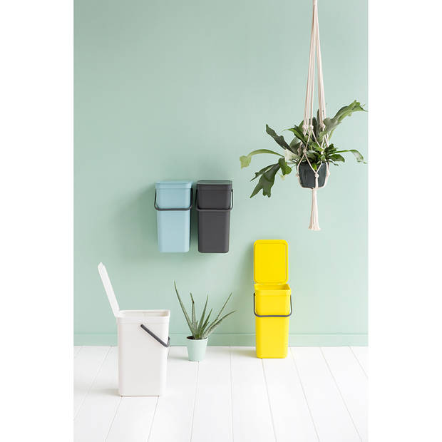 Brabantia Sort & Go afvalemmer 16 liter - Dark Grey