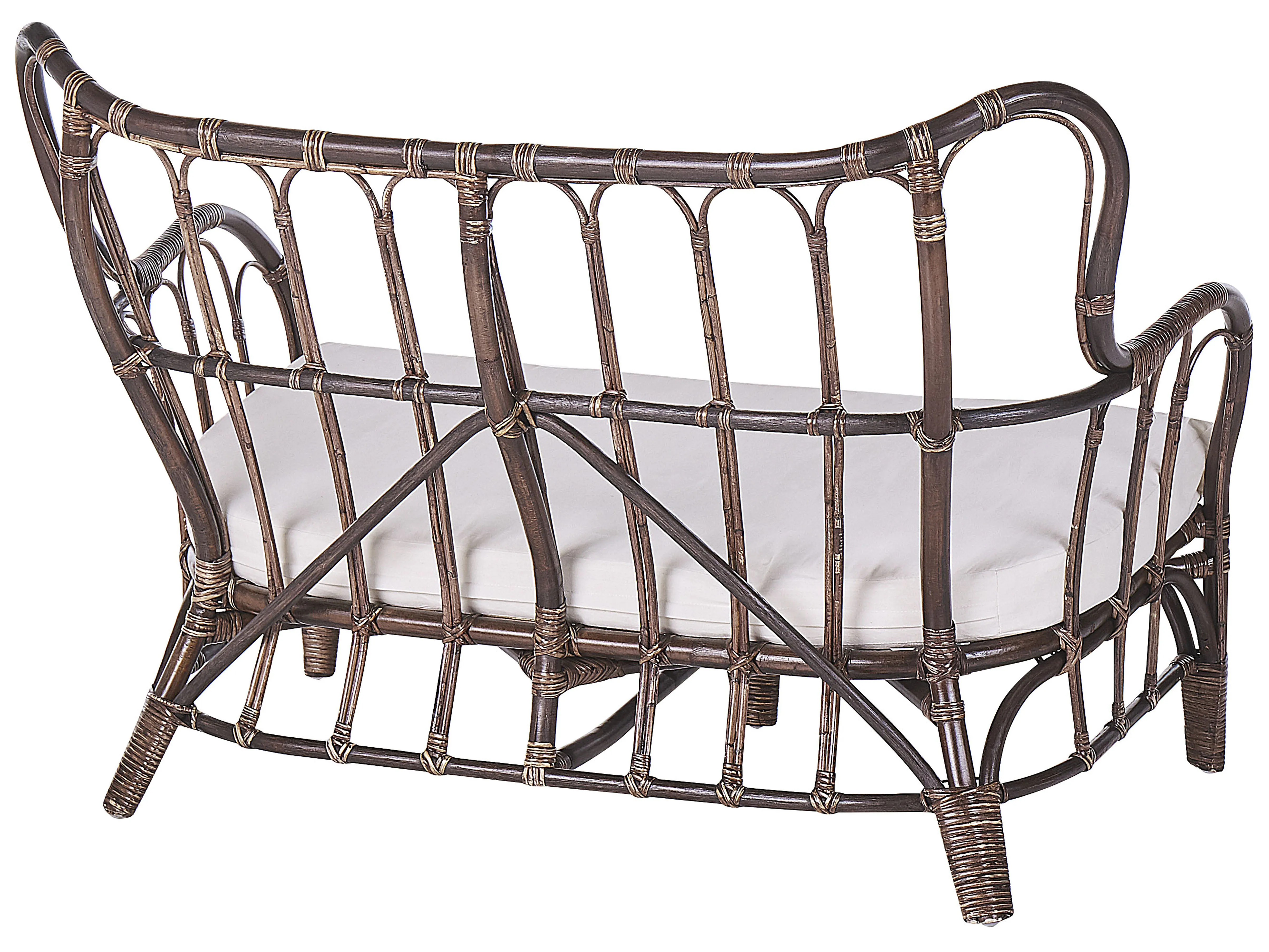 Loungeset met tafel 4-zits BRINDISI Rotan Donkerbruin