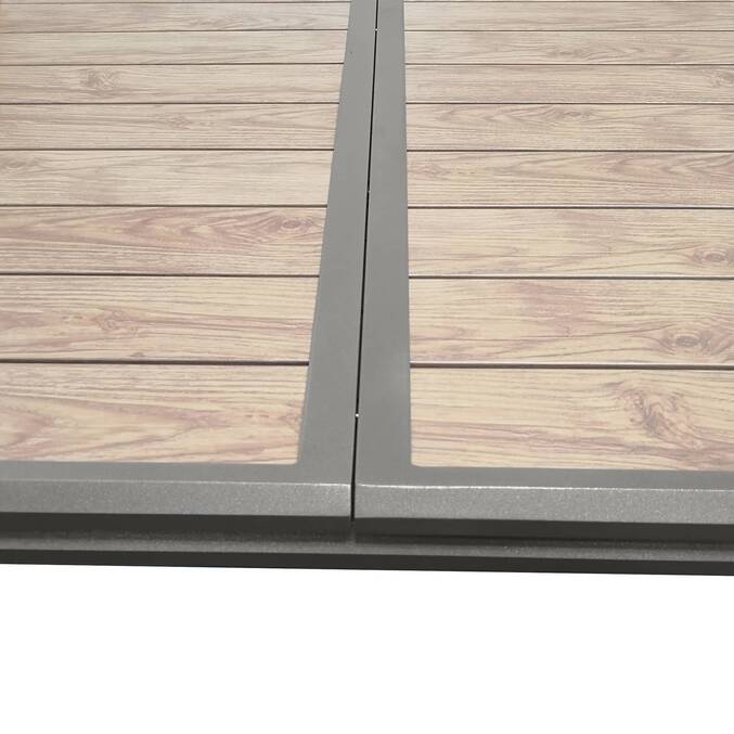 Table de jardin extensible AXIOME Effet bois Honey & Praline