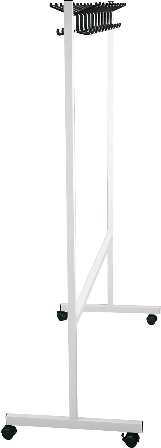 eurokraft | Mobiler Garderobenständer | HxT 1700 x 550 mm | 2 x 11 Haken