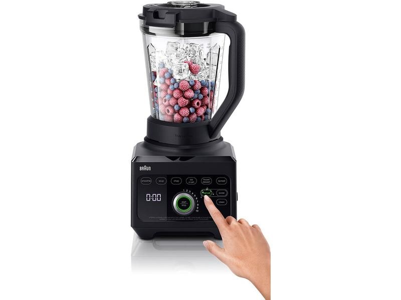 Braun Standmixer PowerBlend 9 JB 9040, Schwarz Standmixer mit 18 Programmen