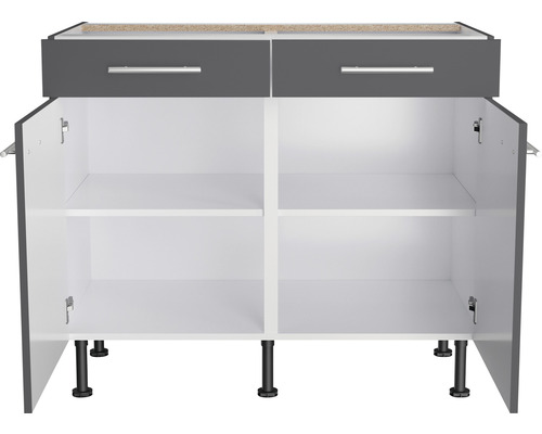 Optifit onderkast met lade en draaideur Ingvar420 BxDxH 100x58,4x87 cm antraciet mat gedemonteerd