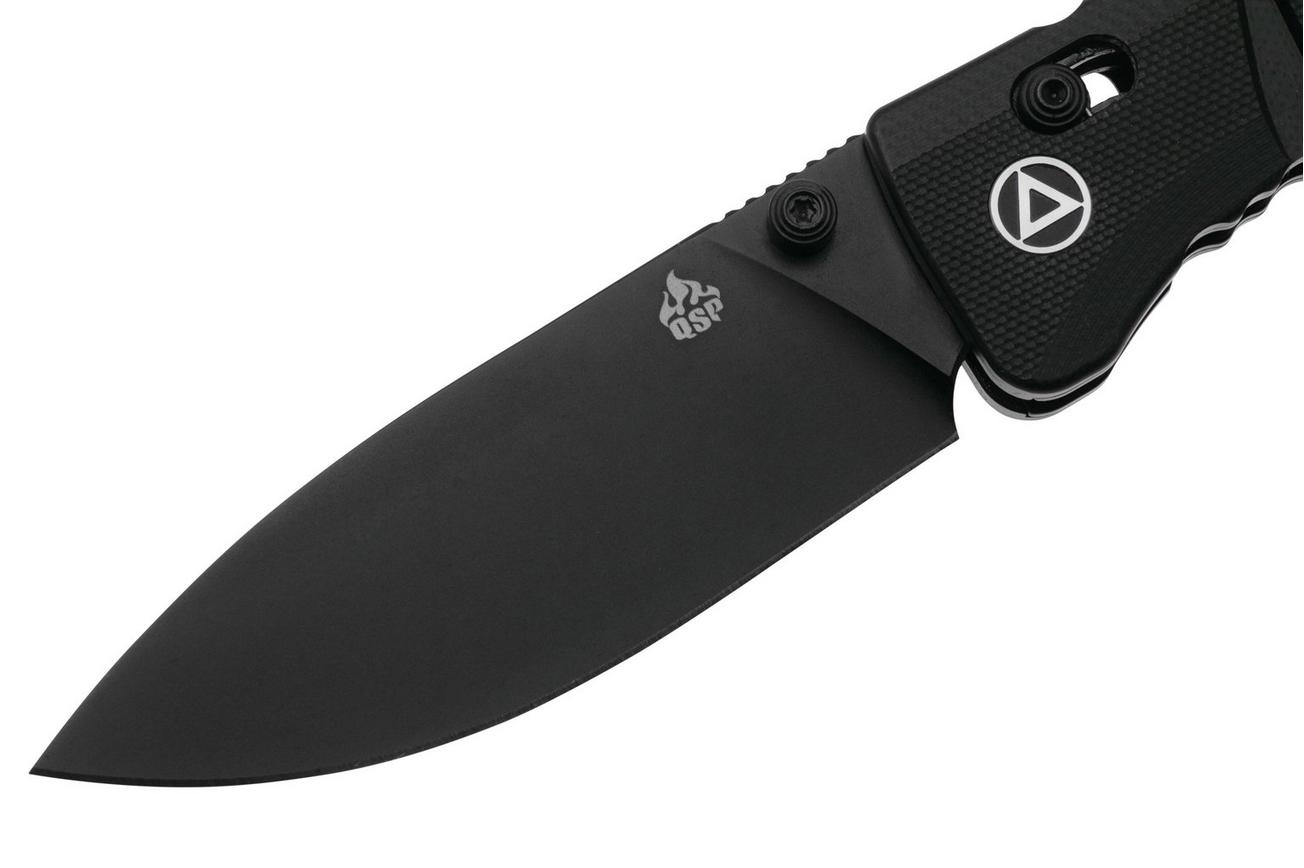 QSP Knife Ripley QS160-A2 Black 14C28N Black G10, zakmes, Keanu Alfaro design