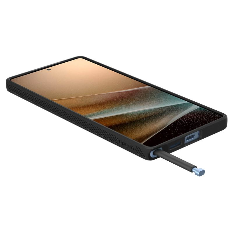 Samsung Galaxy S25 Ultra Liquid Air Case Gummi Hülle (ACS08953) - Schwarz (Matt)