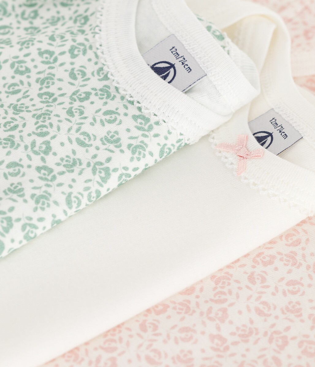 PETIT BATEAU<br>Conjunto de 3 bodies de manga curta