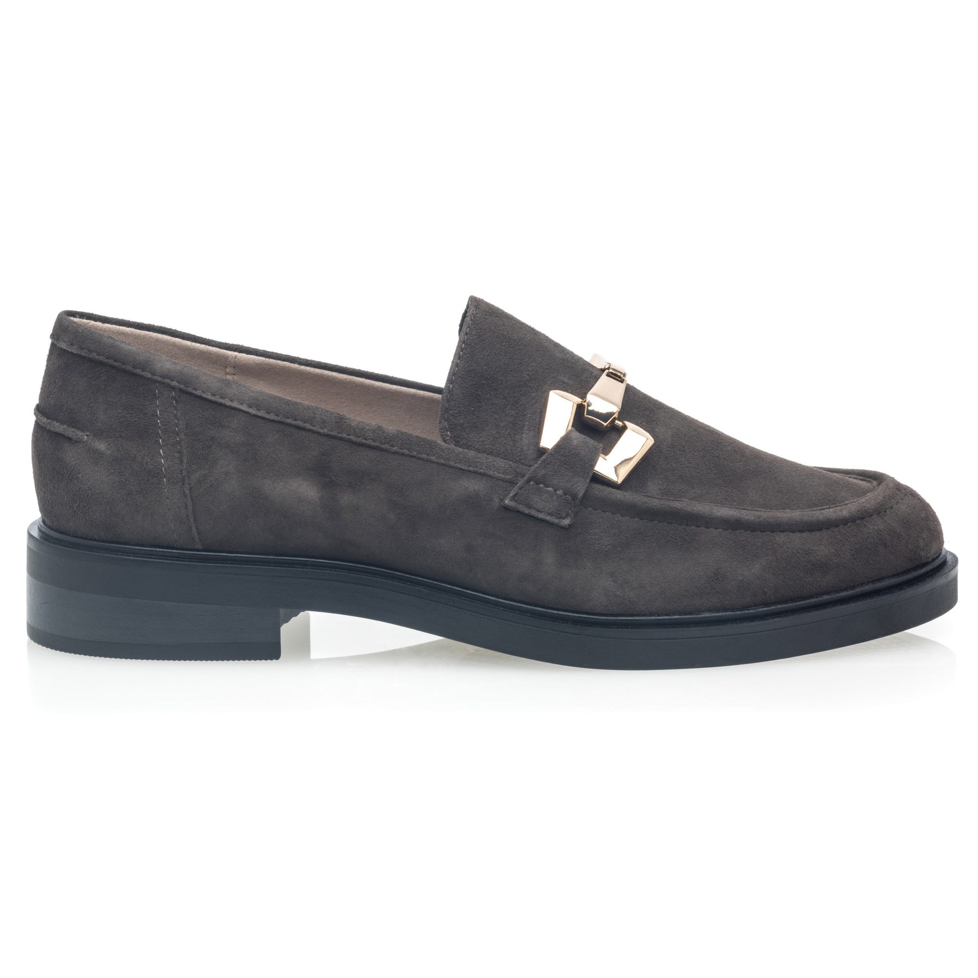 Mocassins Femme en cuir gris