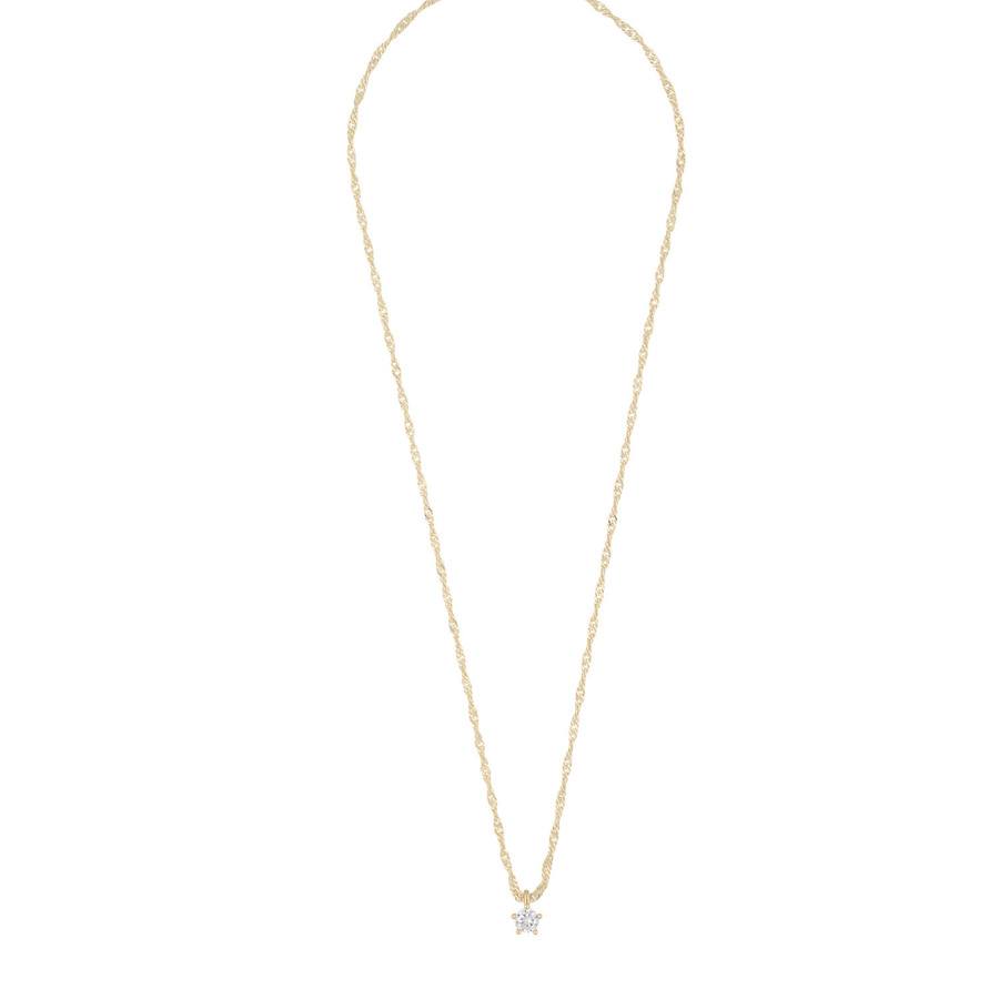 SNÖ of Sweden Vienna Stone Pendant Necklace Gold Clear 42cm