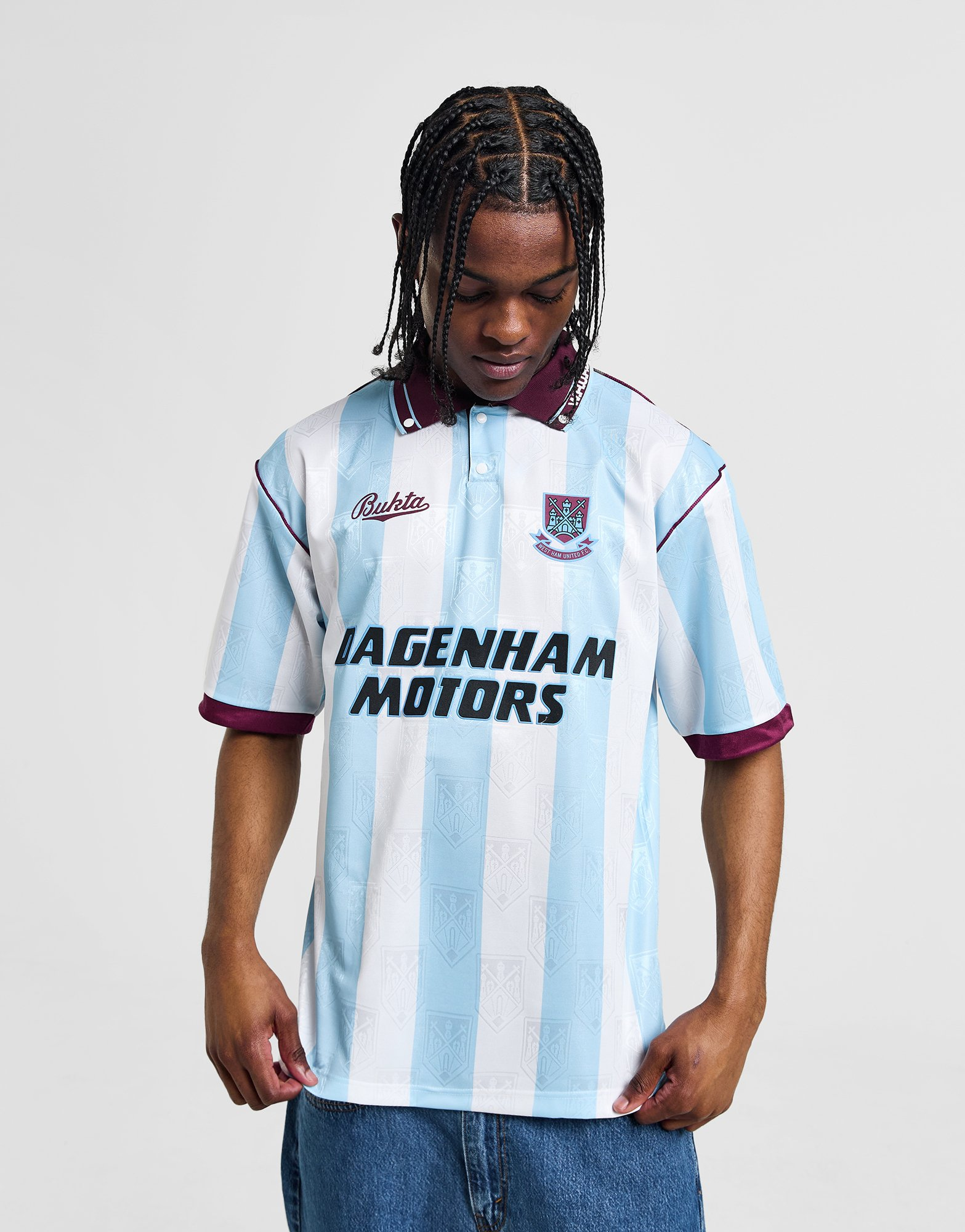 Score Draw Maillot West Ham United 'çé Rétro Match Extérieur