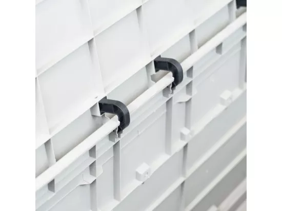 Boîte de rangement de jardin 280 L Gris clair