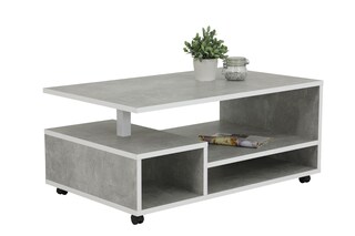 Couchtisch EIKE 110 x 68 cm Betonoptik grau