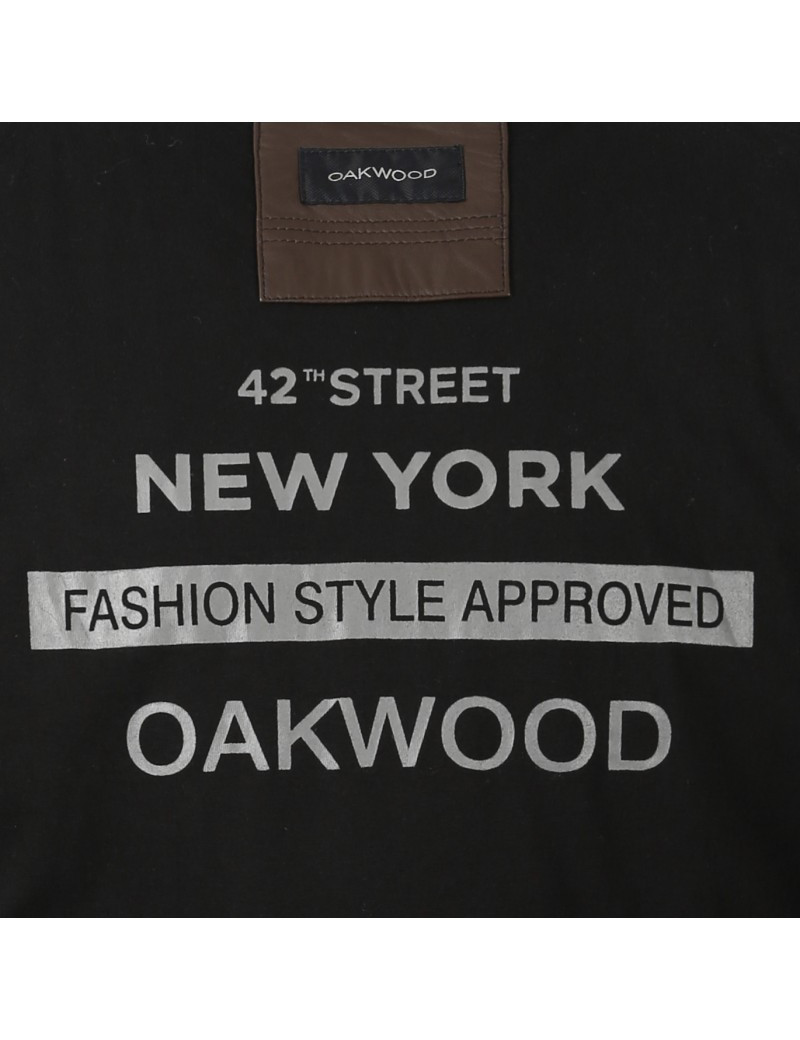 OAKWOOD BLOUSON DRINK EN CUIR CAPUCHE AMOVIBLE MARRON HOMMES