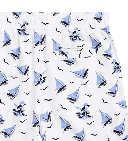 Polo Ralph Lauren Sweatshorts - Classics - Weiß/Blau m. Segelsch
