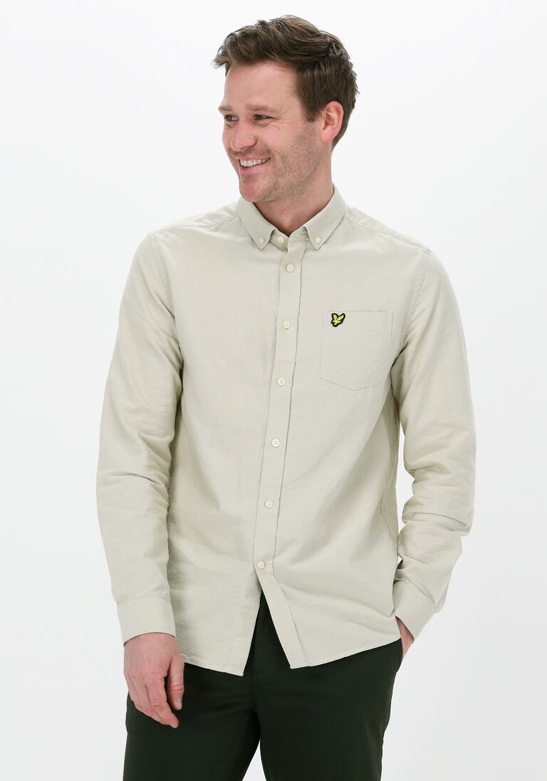 LYLE & SCOTT olijf lyle & scott casual overhemd oxford shirt
