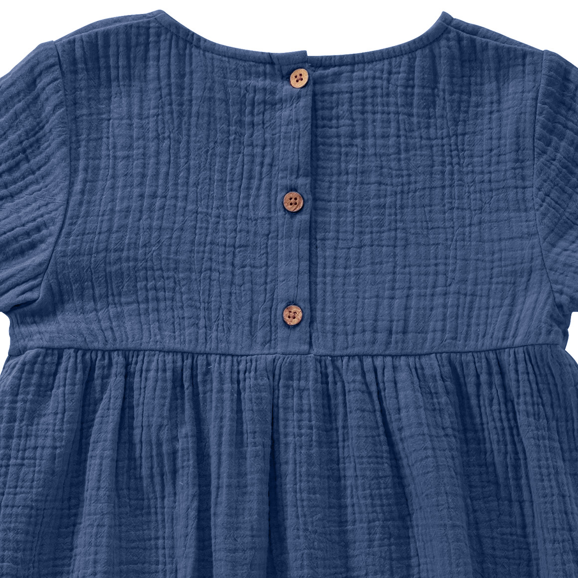 Topolino Pure Collection Mädchen Musselin-Kleid mit Teilungsnaht dunkelblau